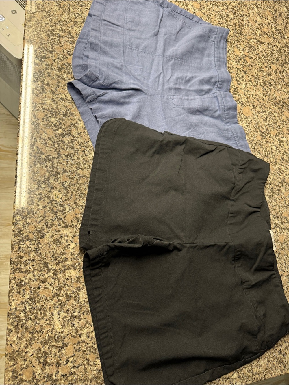 Lady Hagen and banana republic Black and Light Blue Athletic Shorts Duo